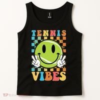 Retro Smiley Emoji Tennis Vibes Tank Top thumb 2