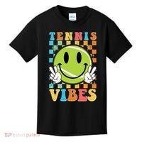 Retro Smiley Emoji Tennis Vibes Kids T-Shirt thumb 0