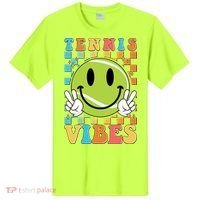 Retro Smiley Emoji Tennis Vibes T-Shirt thumb 0