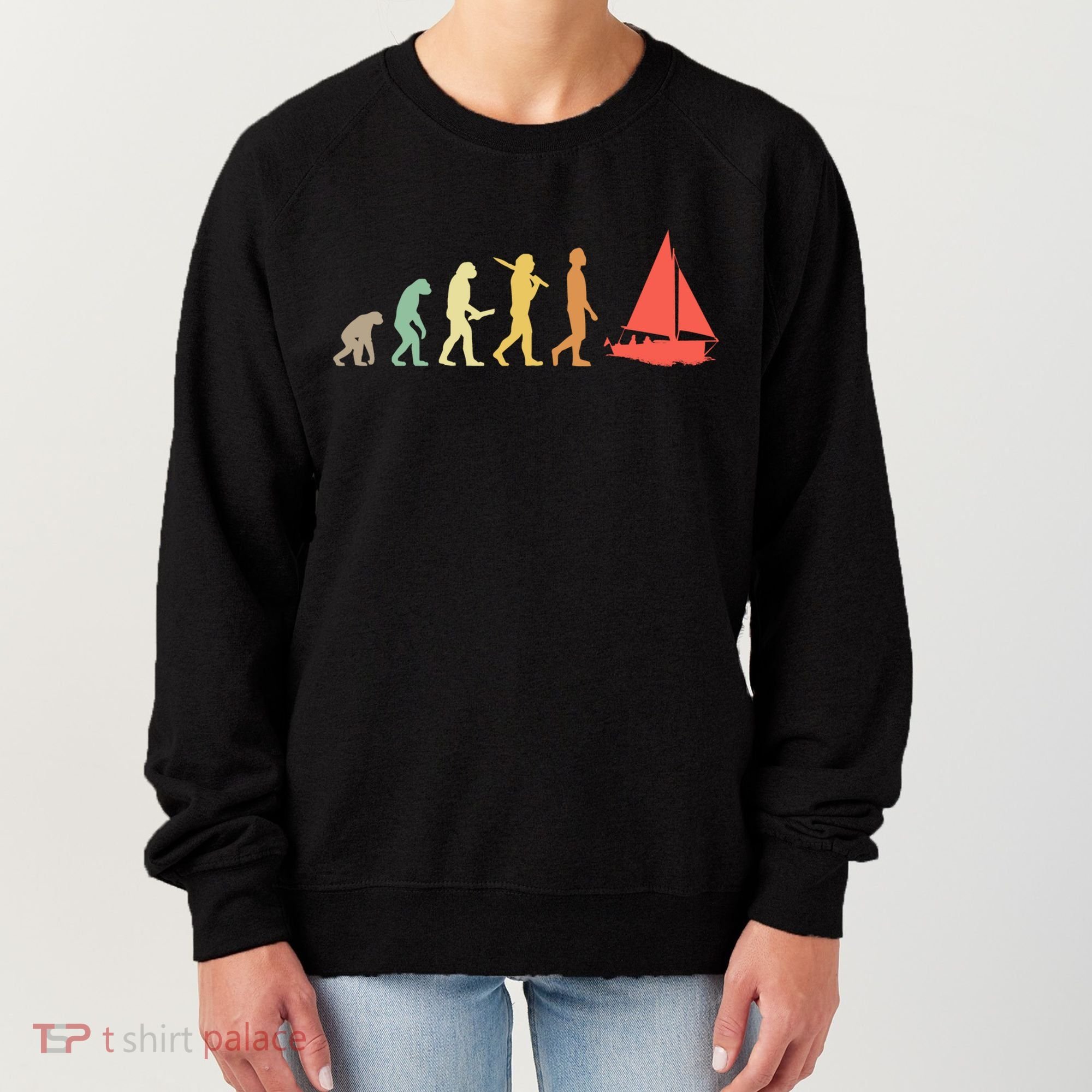 Retro Sailing Evolution Gift For Sailors And Skippers Gift Women's Sweatshirt
