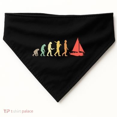 Retro Sailing Evolution Gift For Sailors And Skippers Gift USA-Made Doggie Bandana