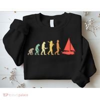Retro Sailing Evolution Gift For Sailors And Skippers Gift Sweatshirt thumb 2