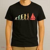Retro Sailing Evolution Gift For Sailors And Skippers Gift T-Shirt thumb 3