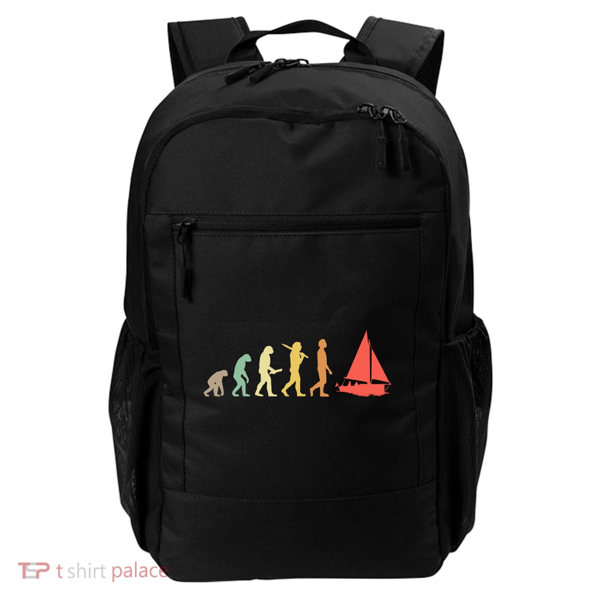 Retro Sailing Evolution Gift For Sailors And Skippers Gift Backpack