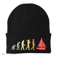 Retro Sailing Evolution Gift For Sailors And Skippers Gift Beanie thumb 0