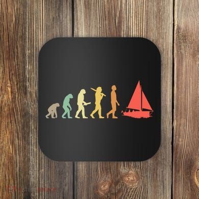 Retro Sailing Evolution Gift For Sailors And Skippers Gift Coaster
