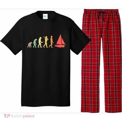 Retro Sailing Evolution Gift For Sailors And Skippers Gift Pajama Set