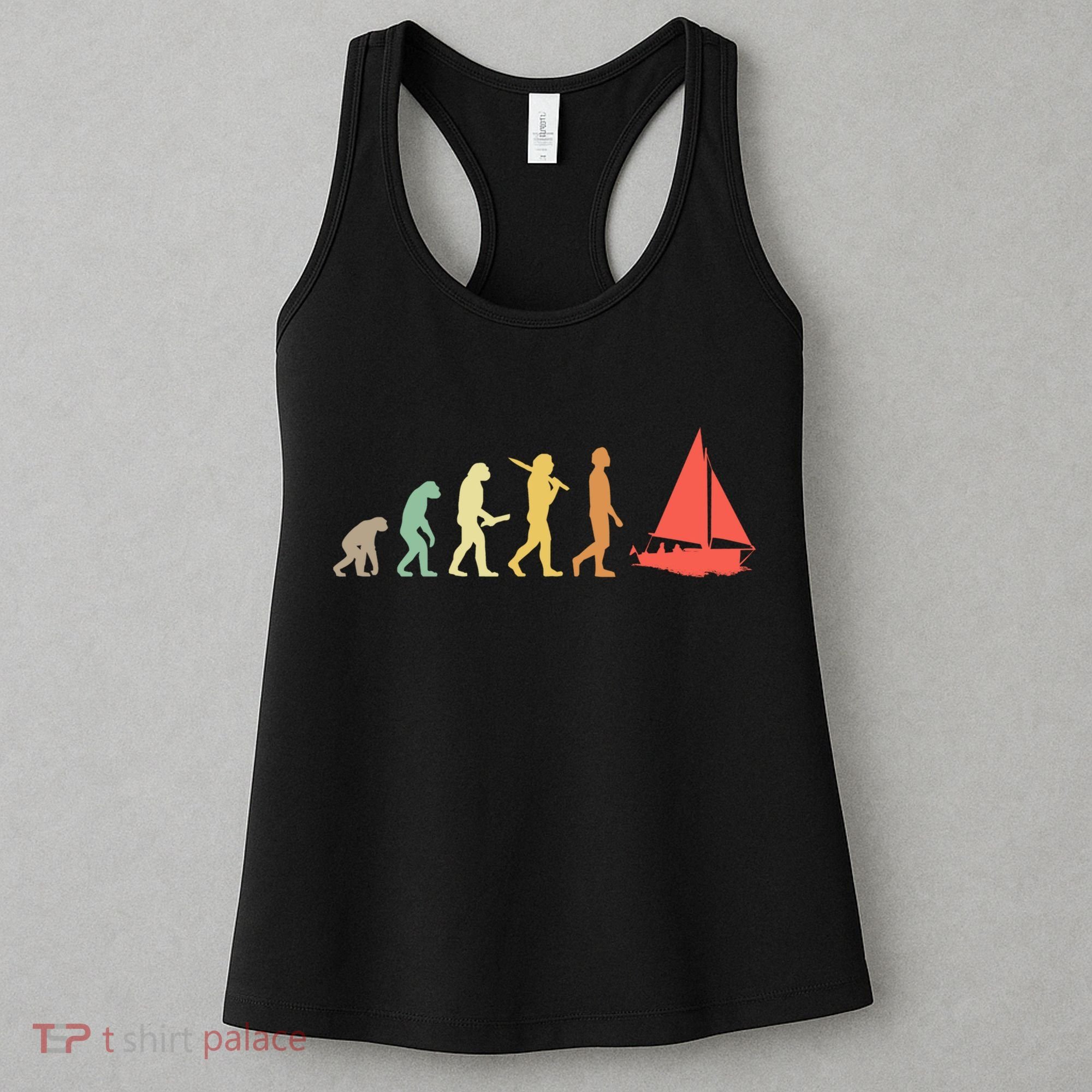 Retro Sailing Evolution Gift For Sailors And Skippers Gift Women's Tank Top