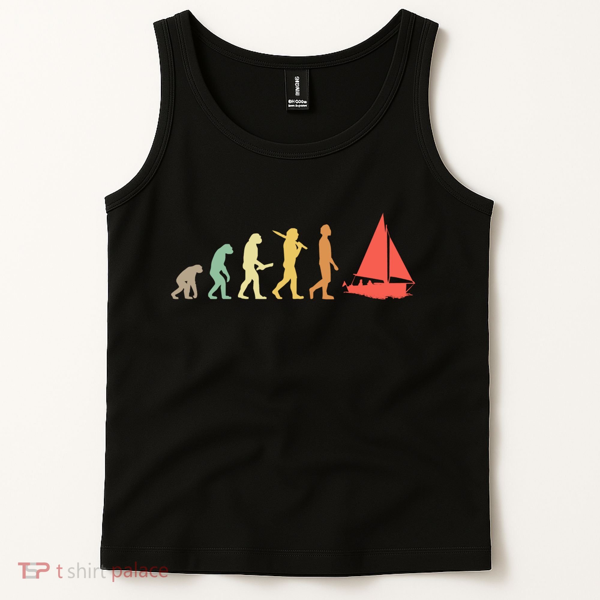 Retro Sailing Evolution Gift For Sailors And Skippers Gift Tank Top