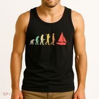 Retro Sailing Evolution Gift For Sailors And Skippers Gift Tank Top thumb 3