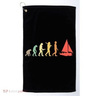 Retro Sailing Evolution Gift For Sailors And Skippers Gift Golf Towel