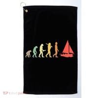 Retro Sailing Evolution Gift For Sailors And Skippers Gift Golf Towel thumb 0