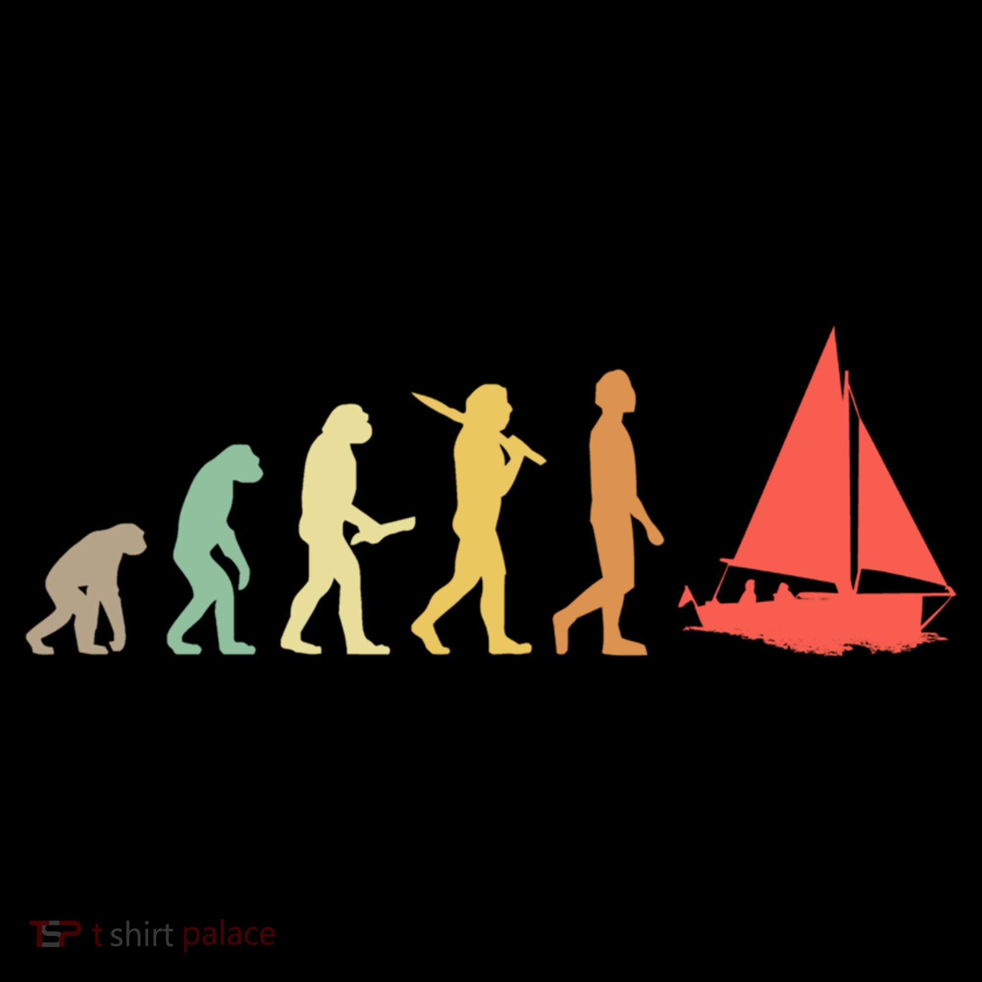 Retro Sailing Evolution Gift For Sailors And Skippers Gift Toddler T-Shirt