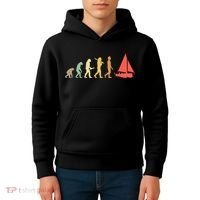 Retro Sailing Evolution Gift For Sailors And Skippers Gift Kids Hoodie thumb 4
