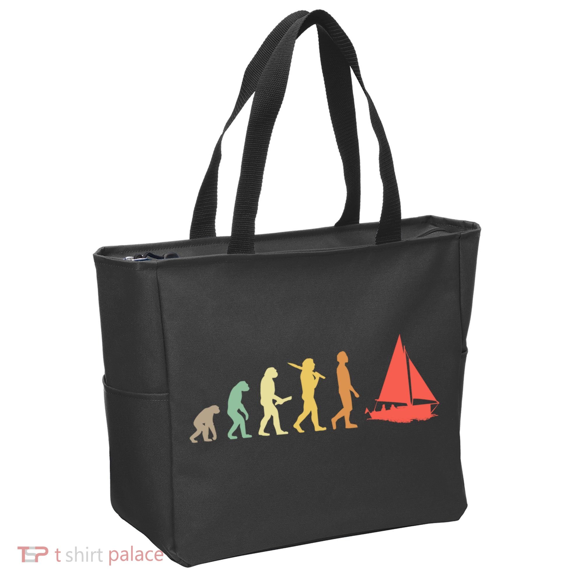 Retro Sailing Evolution Gift For Sailors And Skippers Gift Tote Bag