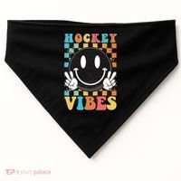 Retro Smiley Emoji Hockey Vibes USA-Made Doggie Bandana thumb 0