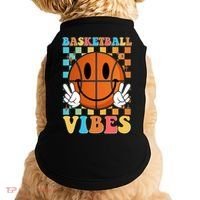 Retro Smiley Emoji Basketball Vibes Doggie Tank thumb 0