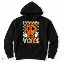 Retro Smiley Emoji Basketball Vibes Hoodie thumb 0