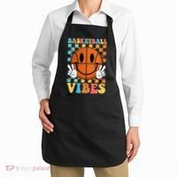 Retro Smiley Emoji Basketball Vibes Apron thumb 2