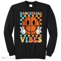 Retro Smiley Emoji Basketball Vibes Sweatshirt thumb 0