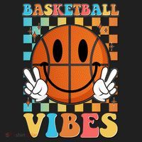 Retro Smiley Emoji Basketball Vibes Tumbler thumb 3
