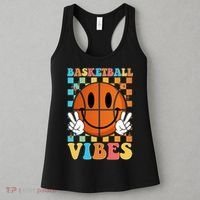 Retro Smiley Emoji Basketball Vibes Women's Tank Top thumb 3