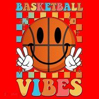 Retro Smiley Emoji Basketball Vibes Santa Hat thumb 1
