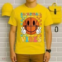 Retro Smiley Emoji Basketball Vibes T-Shirt thumb 6