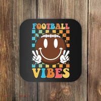 Retro Smiley Emoji Football Vibes Coaster thumb 0