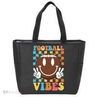 Retro Smiley Emoji Football Vibes Tote Bag thumb 0