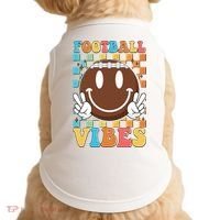 Retro Smiley Emoji Football Vibes Doggie Tank thumb 0