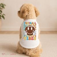 Retro Smiley Emoji Football Vibes Doggie Tank thumb 2