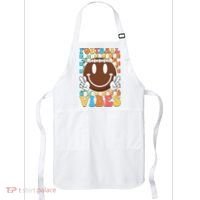 Retro Smiley Emoji Football Vibes Apron thumb 0