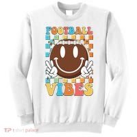 Retro Smiley Emoji Football Vibes Sweatshirt thumb 0