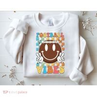 Retro Smiley Emoji Football Vibes Sweatshirt thumb 2