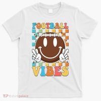 Retro Smiley Emoji Football Vibes T-Shirt thumb 0