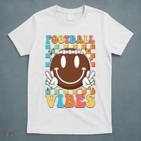 Retro Smiley Emoji Football Vibes T-Shirt thumb 5