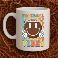 Retro Smiley Emoji Football Vibes Coffee Mug thumb 2
