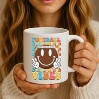 Retro Smiley Emoji Football Vibes Coffee Mug thumb 3