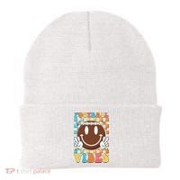 Retro Smiley Emoji Football Vibes Beanie thumb 0