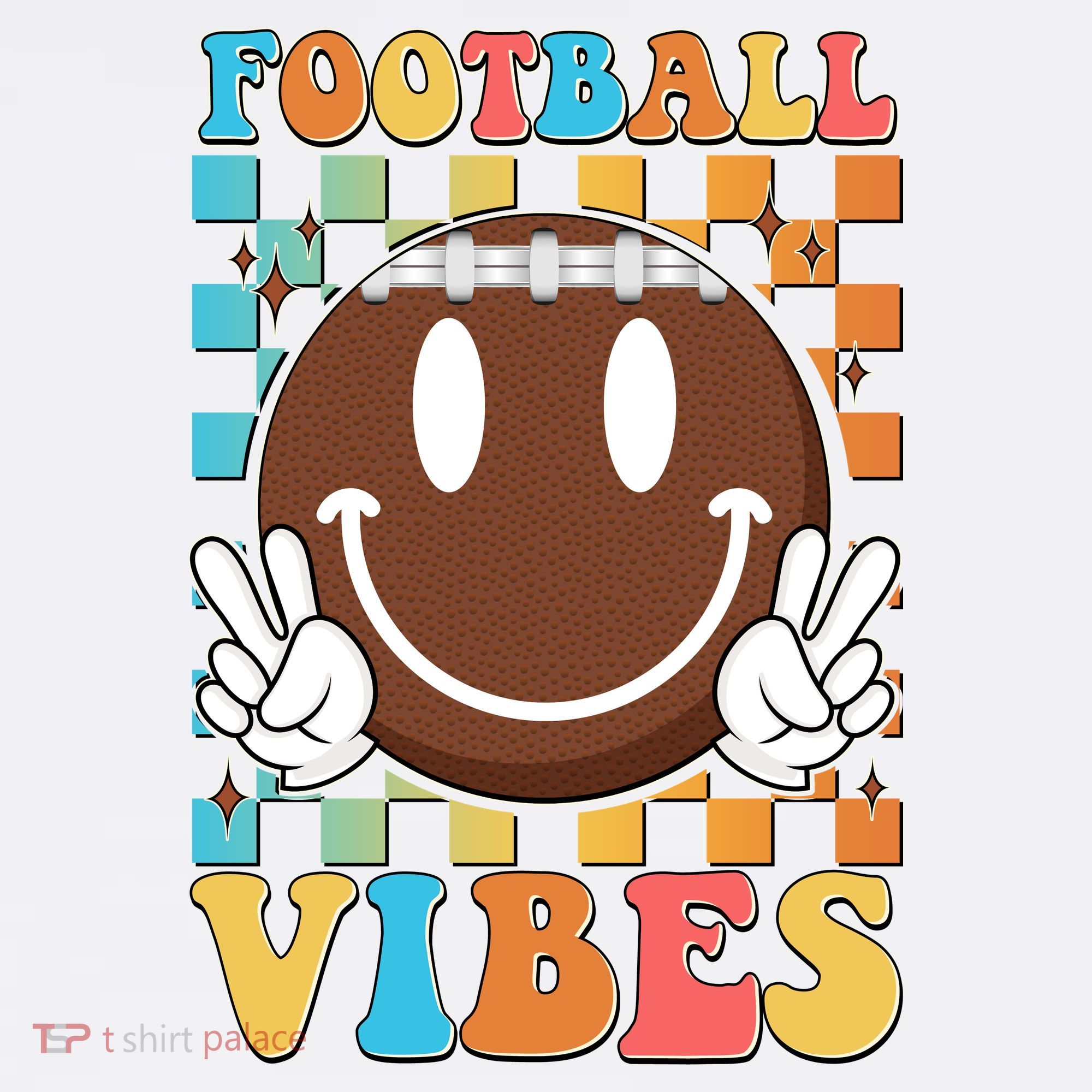 Retro Smiley Emoji Football Vibes Women's Hoodie