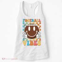 Retro Smiley Emoji Football Vibes Women's Tank Top thumb 0