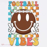 Retro Smiley Emoji Football Vibes Baby Bodysuit thumb 2