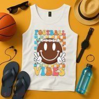 Retro Smiley Emoji Football Vibes Tank Top thumb 4