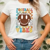 Retro Smiley Emoji Football Vibes Women's T-Shirt thumb 2