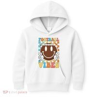 Retro Smiley Emoji Football Vibes Kids Hoodie thumb 0