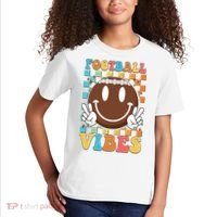 Retro Smiley Emoji Football Vibes Kids T-Shirt thumb 2