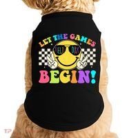 Retro Smiley Emoji Field Day Let The Games Begin Doggie Tank thumb 0