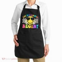 Retro Smiley Emoji Field Day Let The Games Begin Apron thumb 2
