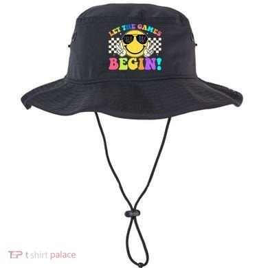 Retro Smiley Emoji Field Day Let The Games Begin Bucket Hat